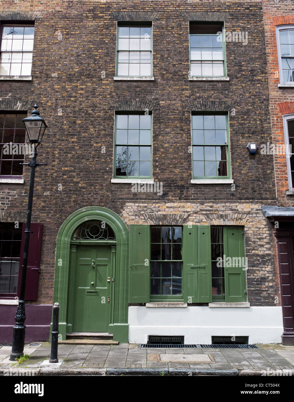 Front of a Victorian house in Spitalfields, London Stock Photo Alamy