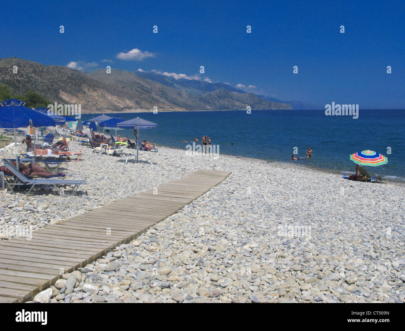 Chalikia Pepple Beach, Paleochora, South Crete, Greece Stock Photo