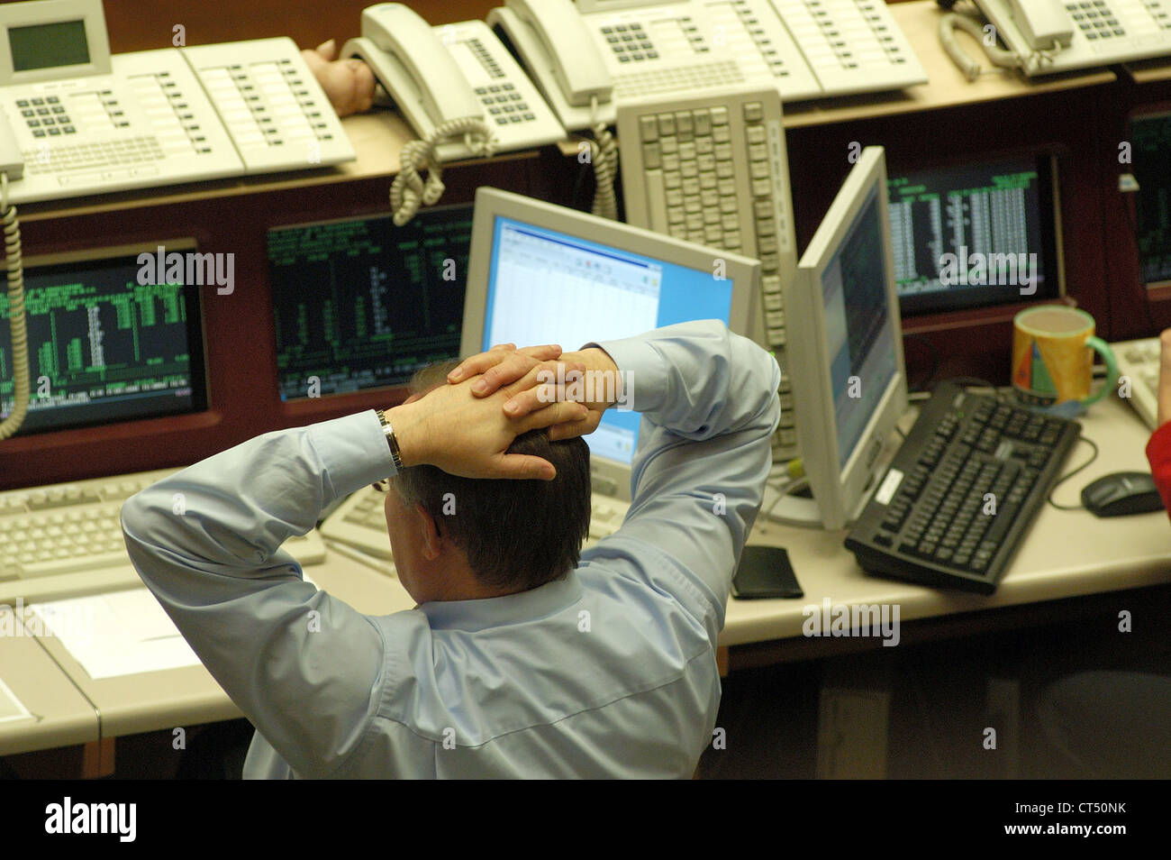 Floor trading on the Frankfurt Stock Exchange Stock Photo