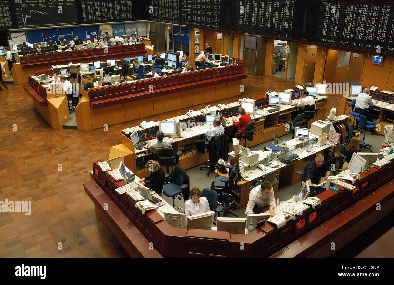 Floor trading on the Frankfurt Stock Exchange Stock Photo