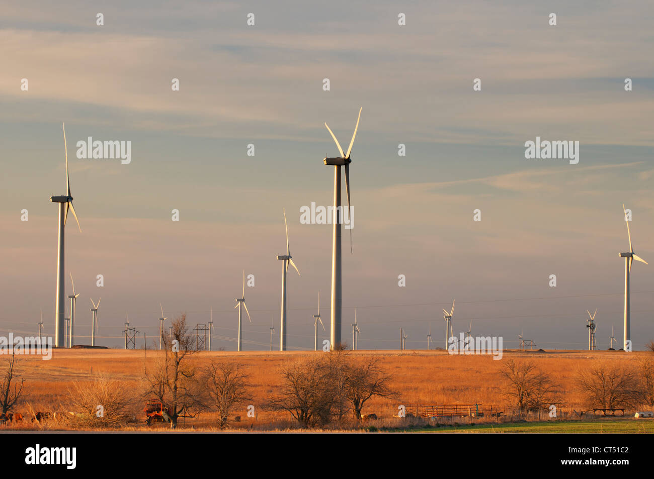 Kansas Wind Farm Stock Photo Alamy