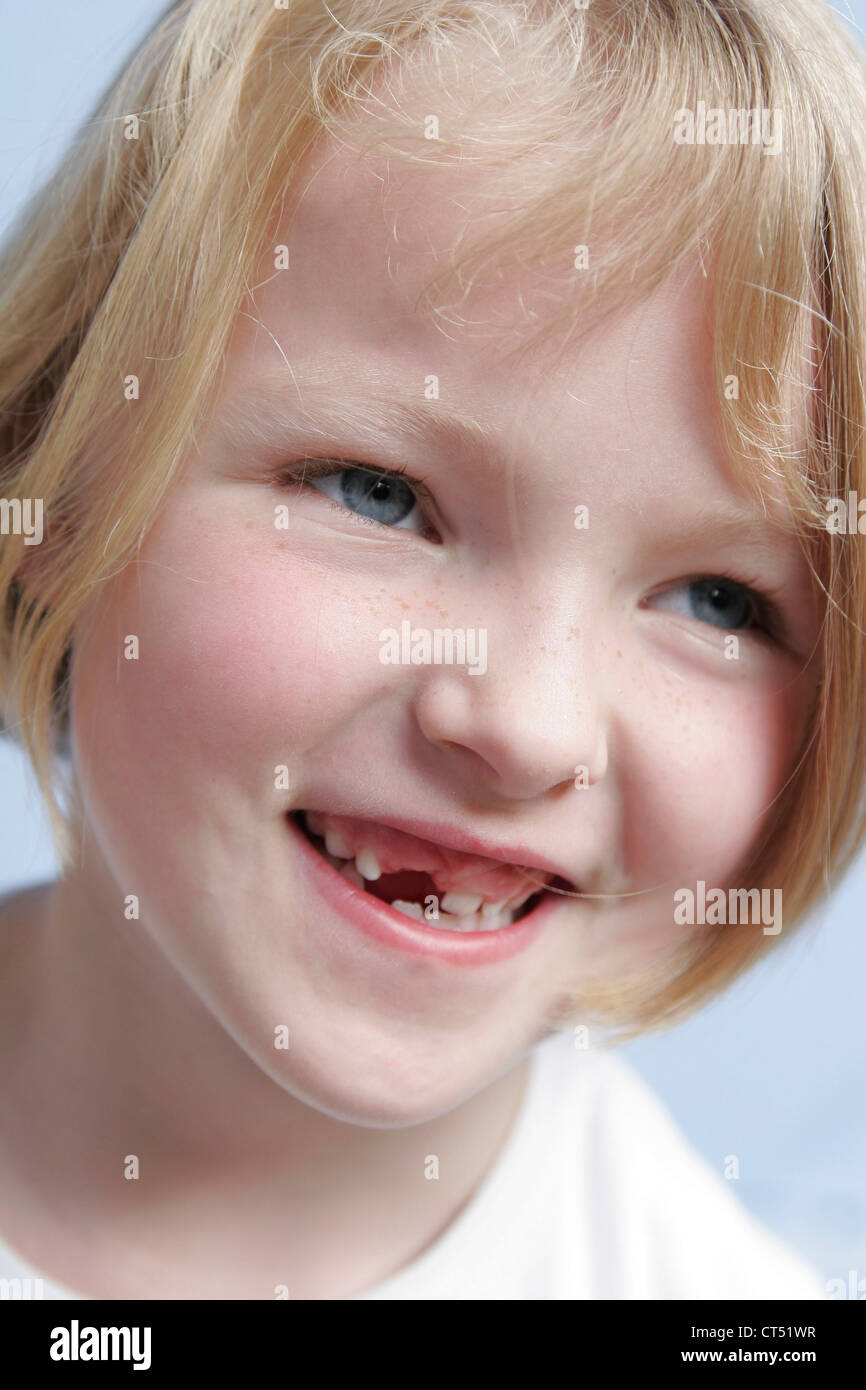 5-12 YEARS OLD CHILD FACE Stock Photo