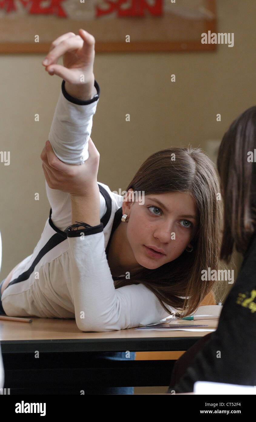 Lesson in a secondary school Stock Photo - Alamy