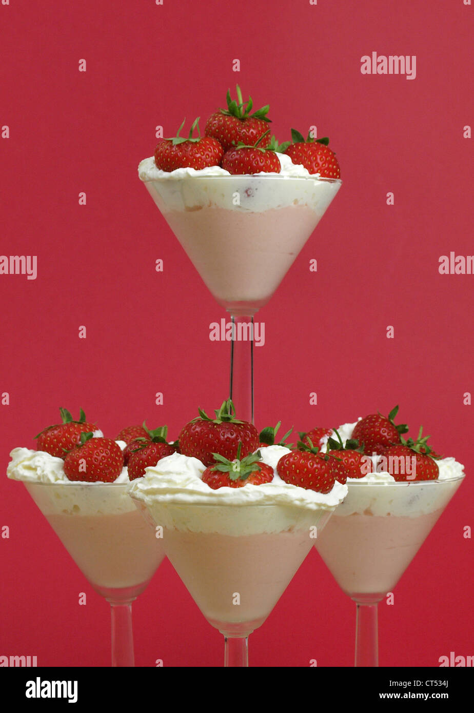 Strawberry desserts Stock Photo