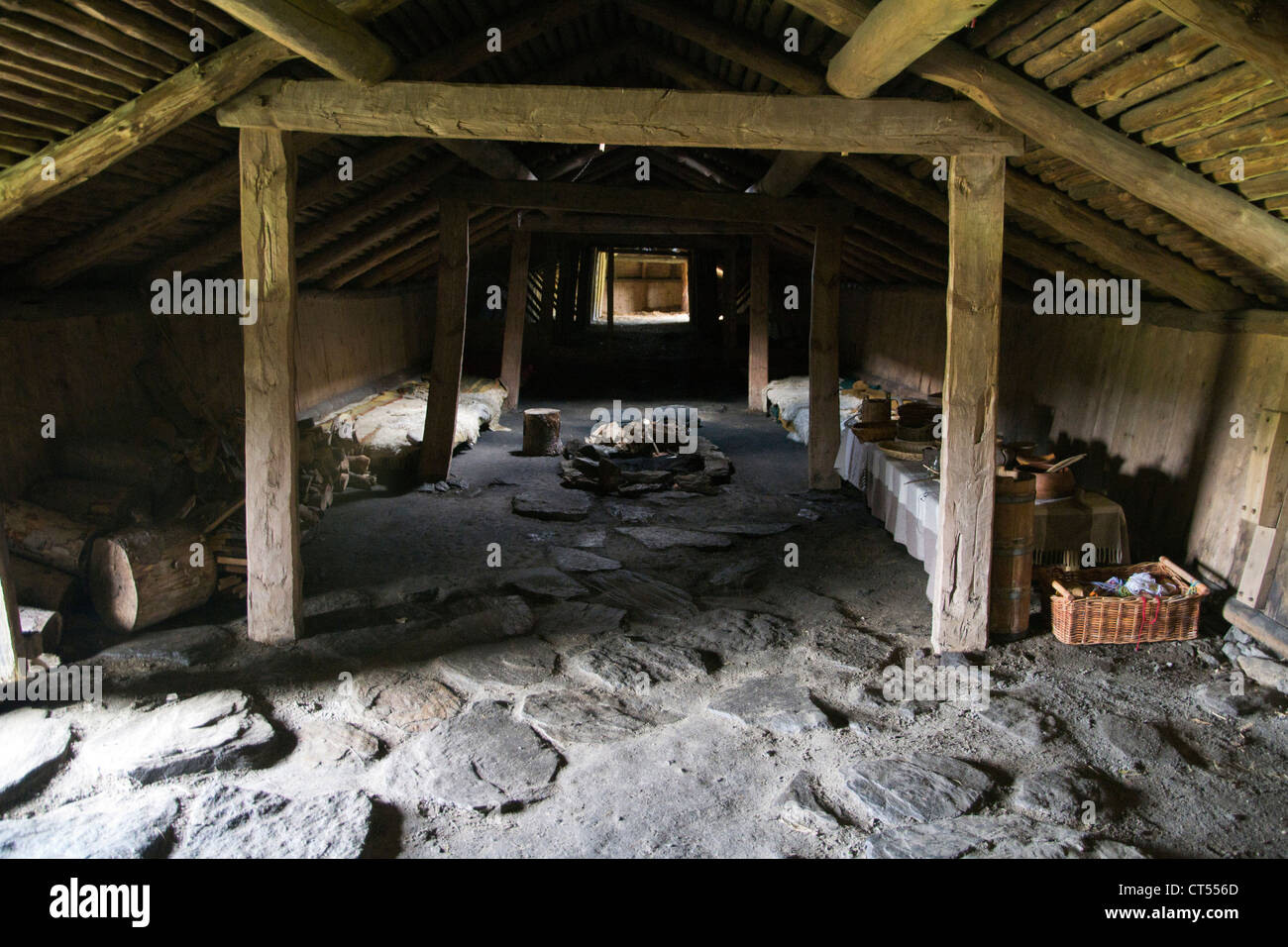 The Inside Of Viking House Near Stavanger Norway Stock Photo Alamy