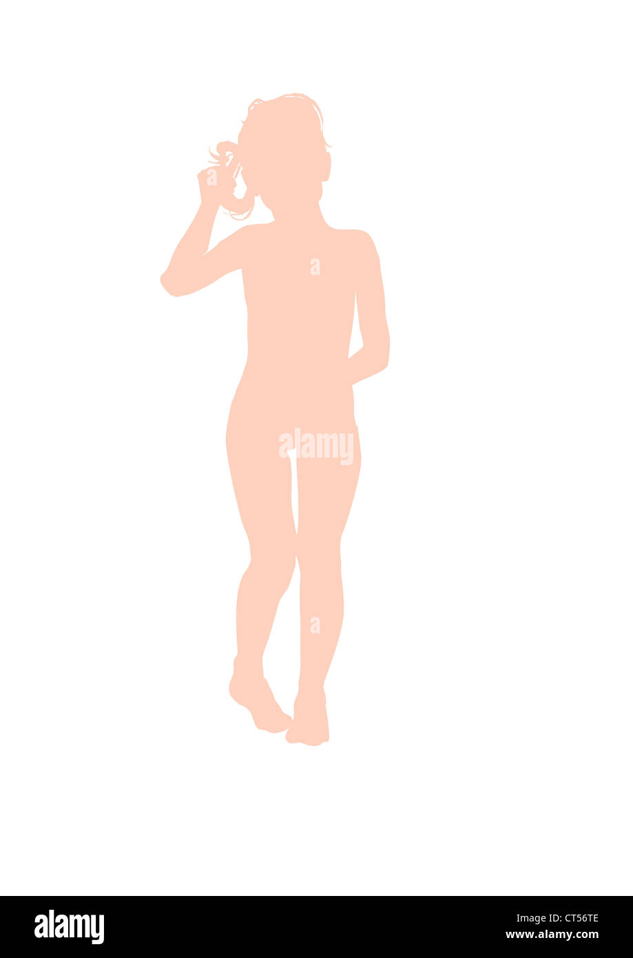 SILHOUETTE OF A CHILD Stock Photo