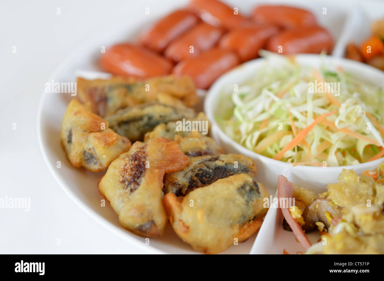 closeup of fried preserved egg , Also known as preserved eggs or