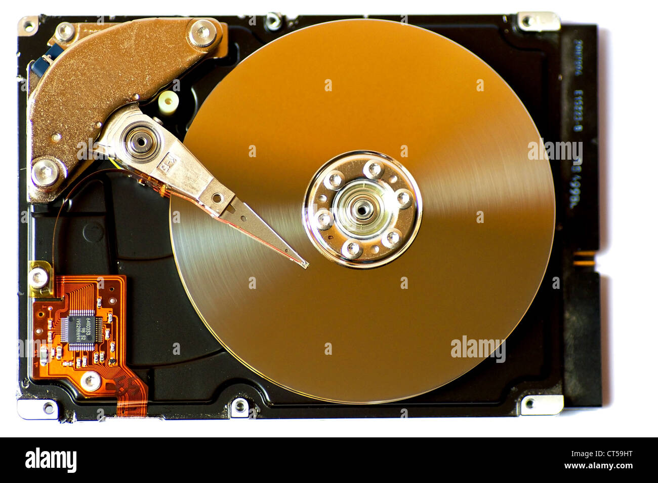 Hard Disk with open lid Stock Photo