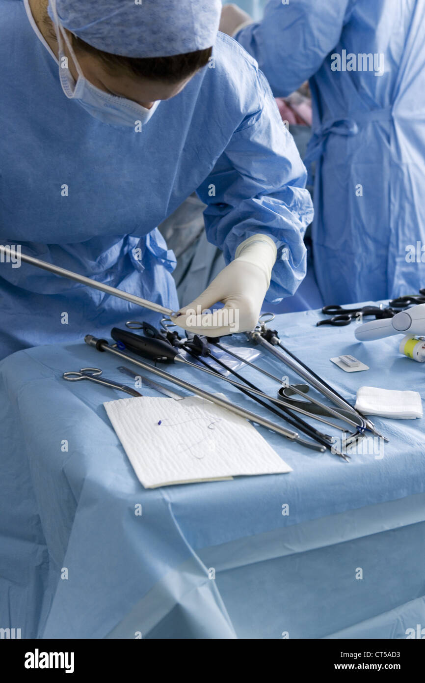 NURSE WITH EQUIPMENT Stock Photo Alamy