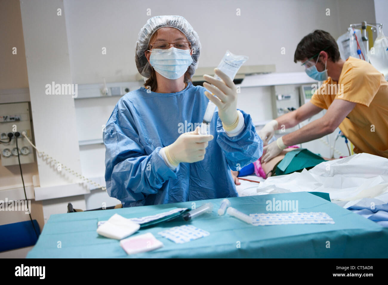 NURSE DISPENSING CARE Stock Photo Alamy