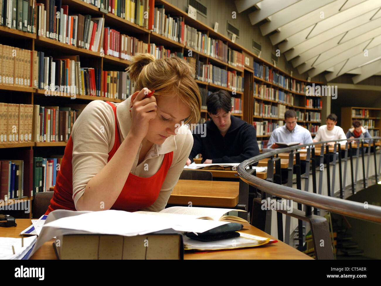 Library of the Albert-Ludwigs-University in Freiburg Stock Photo