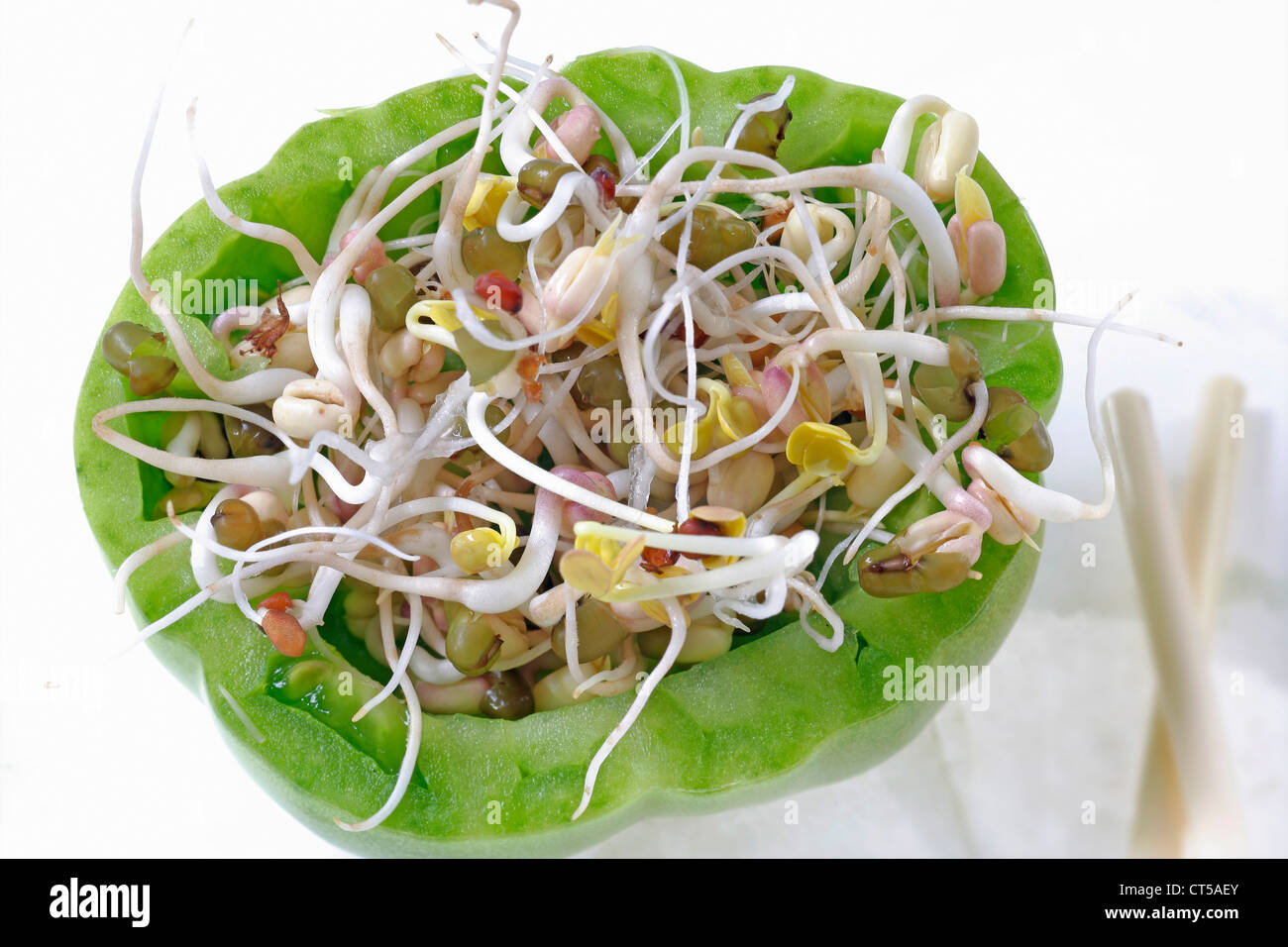 Mung bean sprouting seed hi-res stock photography and images - Alamy