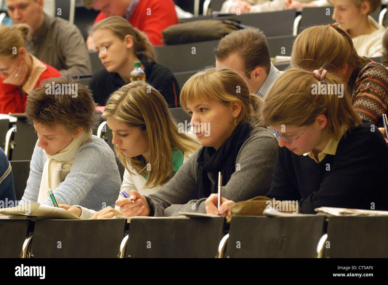 Lecture at the Audi Max, Albert-Ludwigs-University in Freiburg Stock Photo