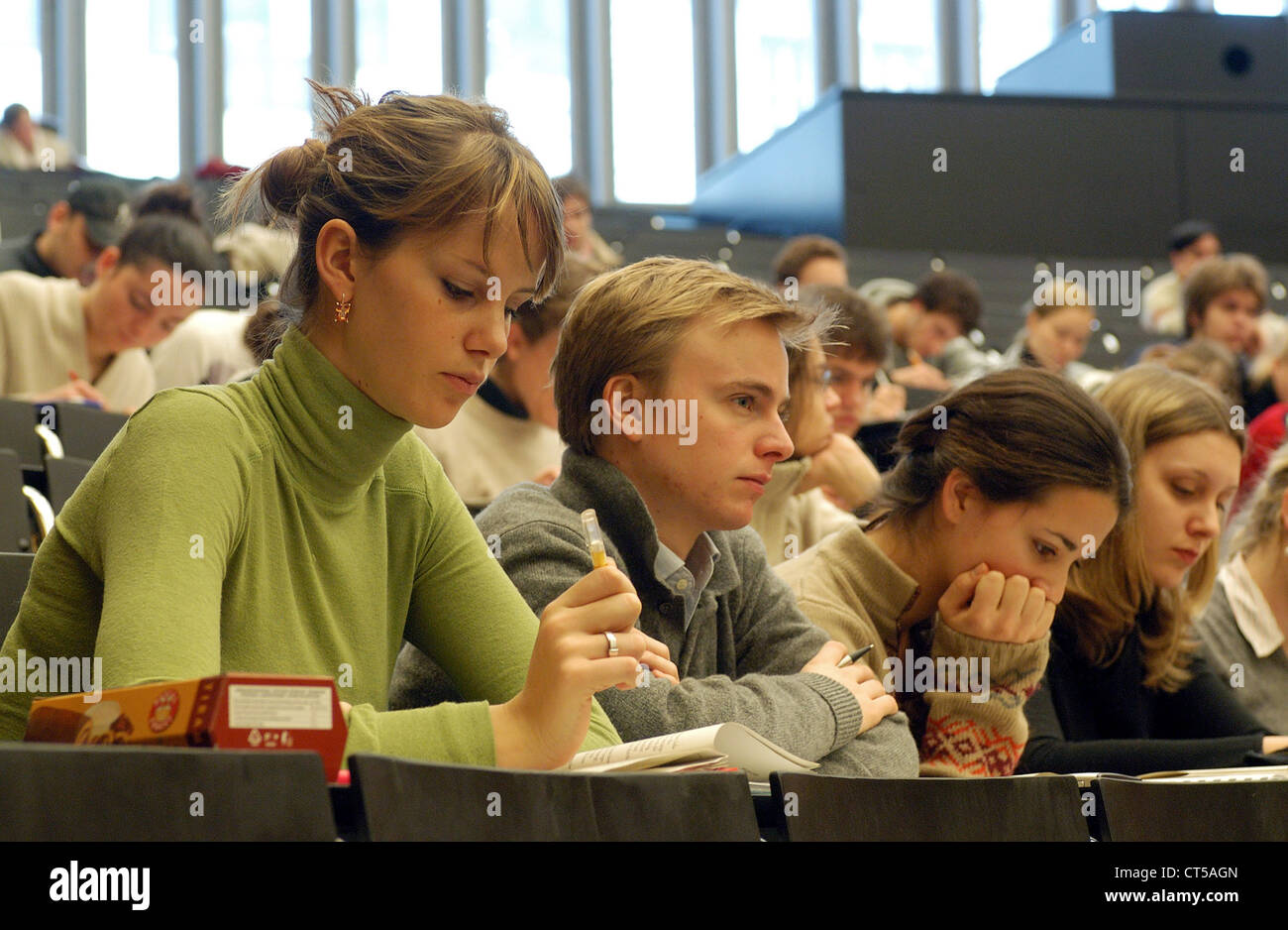 Lecture at the Audi Max, Albert-Ludwigs-University in Freiburg Stock Photo