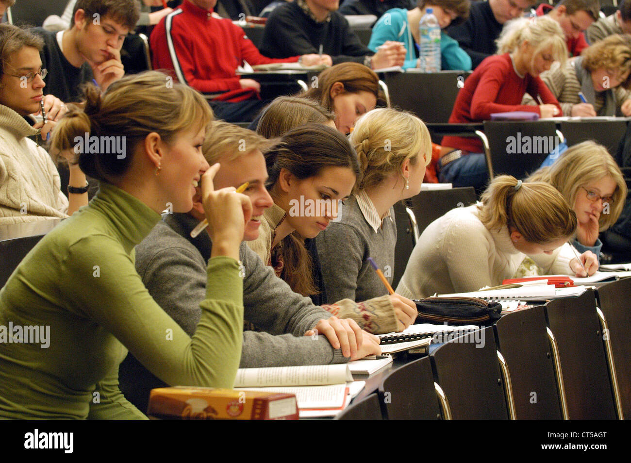 Lecture at the Audi Max, Albert-Ludwigs-University in Freiburg Stock Photo