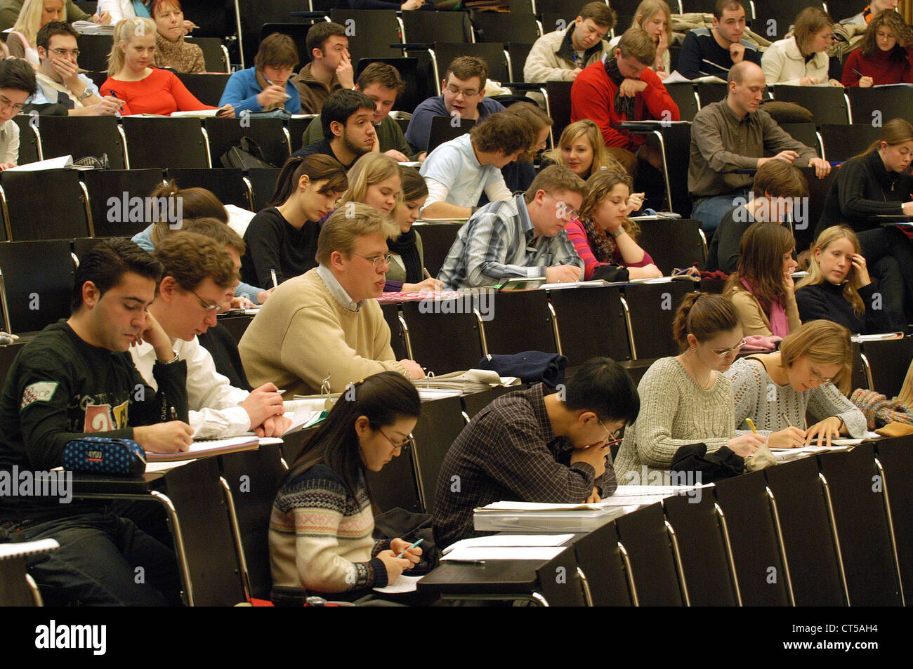 Lecture at the Audi Max, Albert-Ludwigs-University in Freiburg Stock Photo