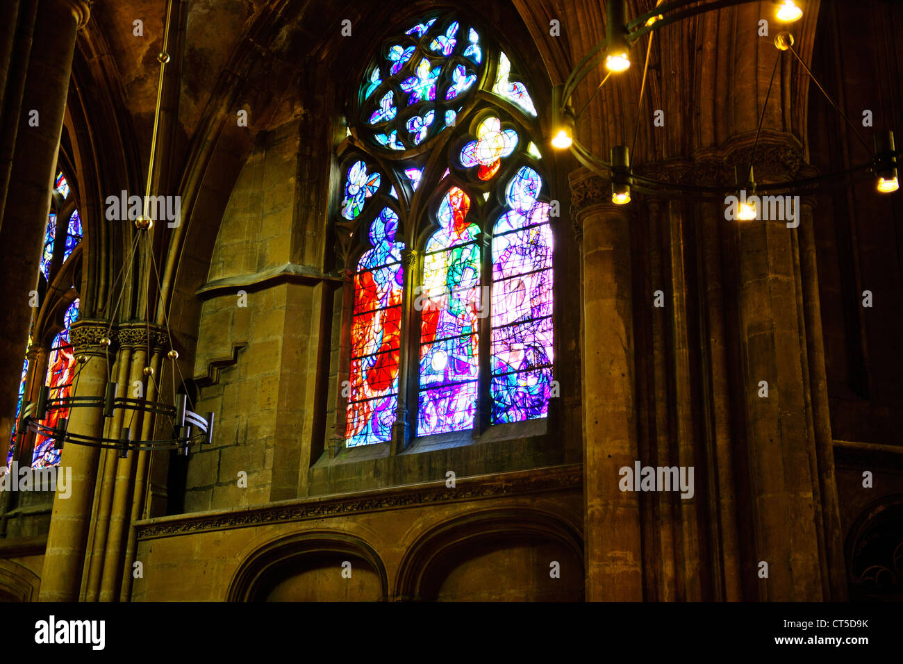 Cathédrale Saint Étienne de Metz,Cathedral of Metz,It Has the 10th highest naves in the world and the most stained glass windows Stock Photo