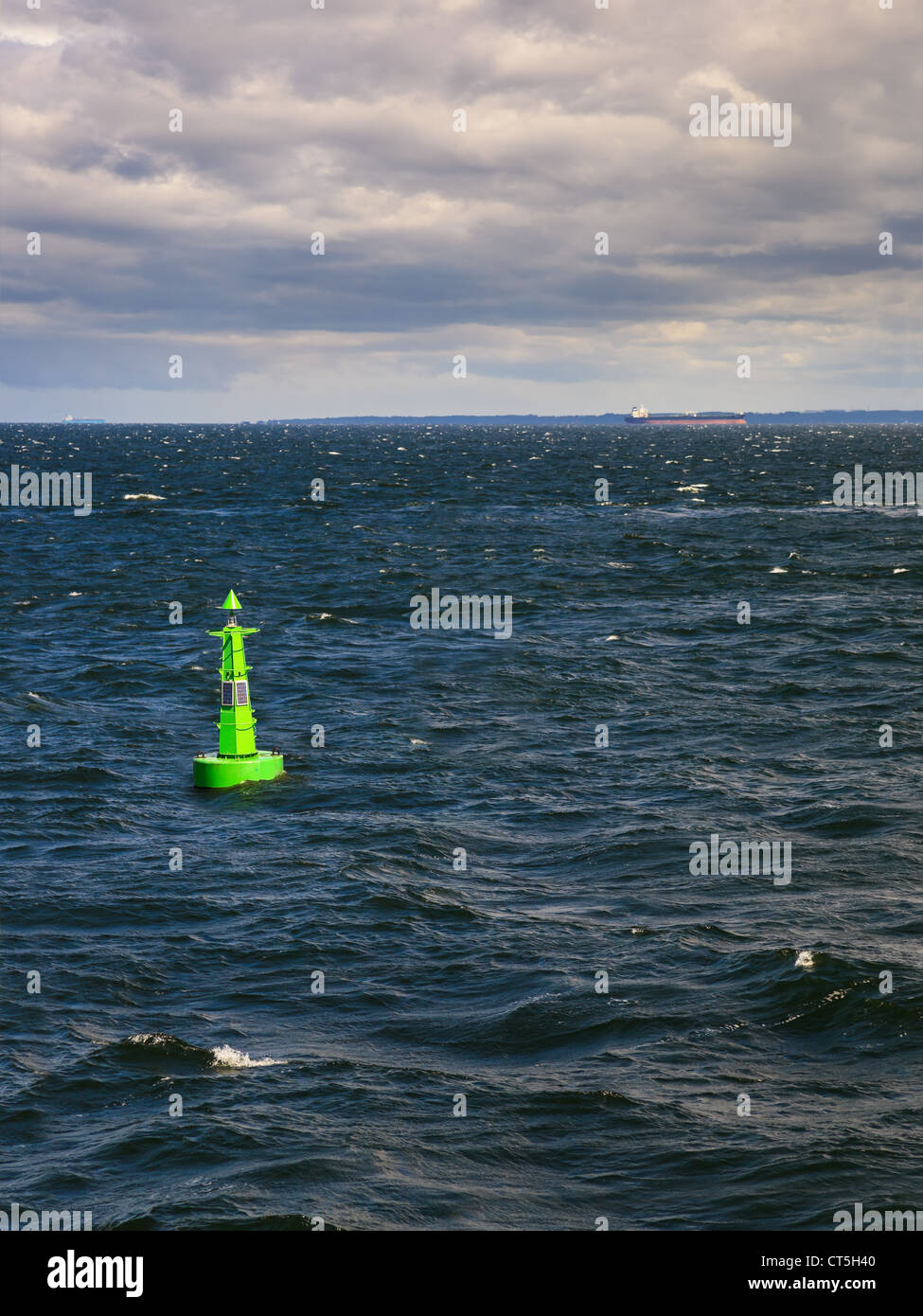 The green buoy in the Baltic Sea Stock Photo Alamy