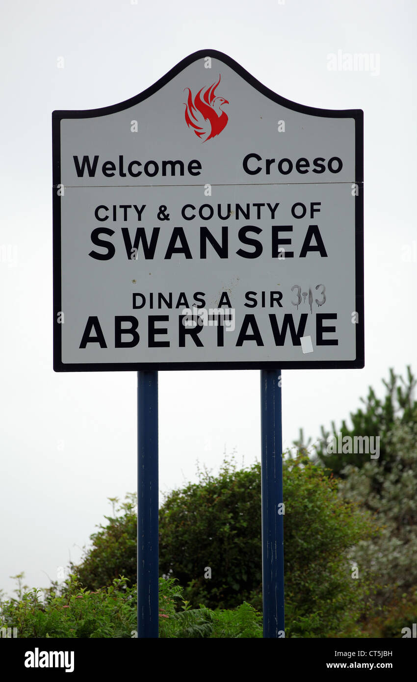 Image result for bilingual sign motorway wales swansea
