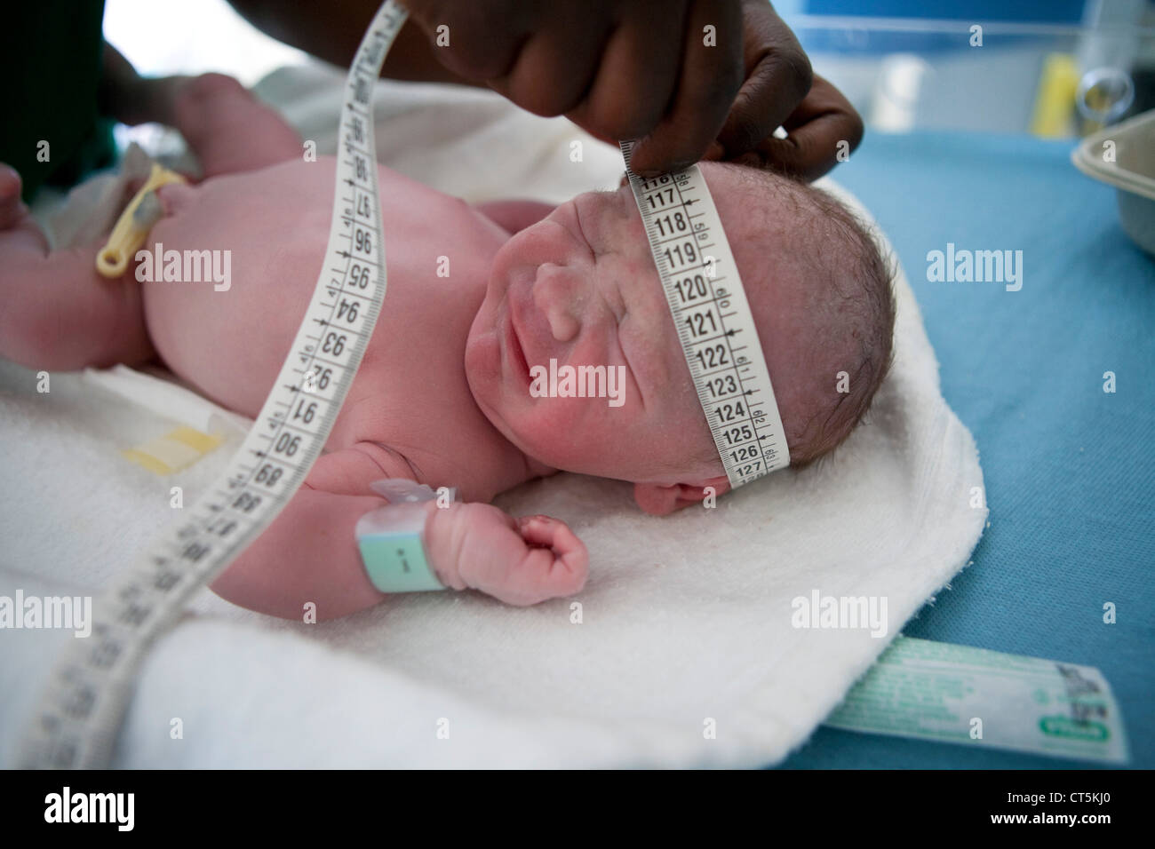 Measurement of the circumference of a 14 months old baby's head