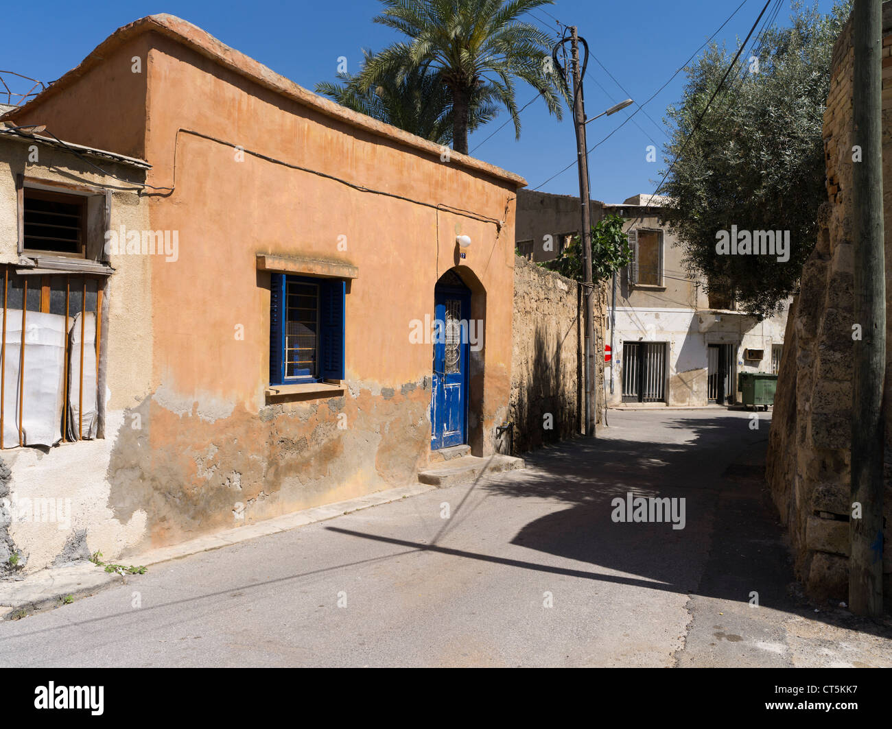 dh Old Town FAMAGUSTA NORTHERN CYPRUS Old Town street house building Stock Photo