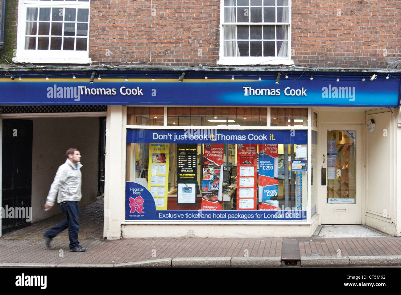 A general view of the Thomas Cook travel agency branch in Tring, Buckinghamshire Stock Photo