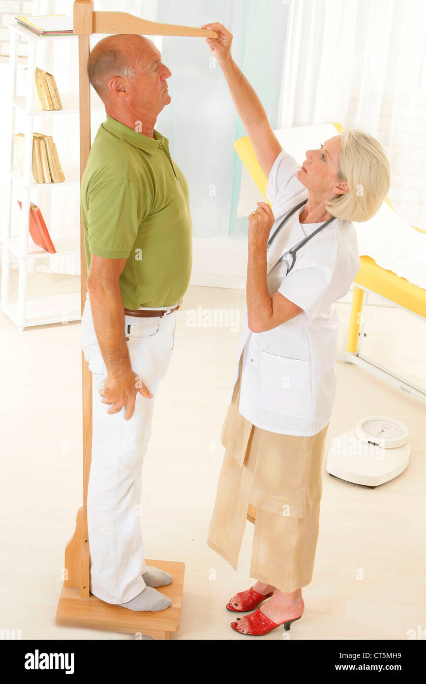 height measuring person elderly alamy shopping