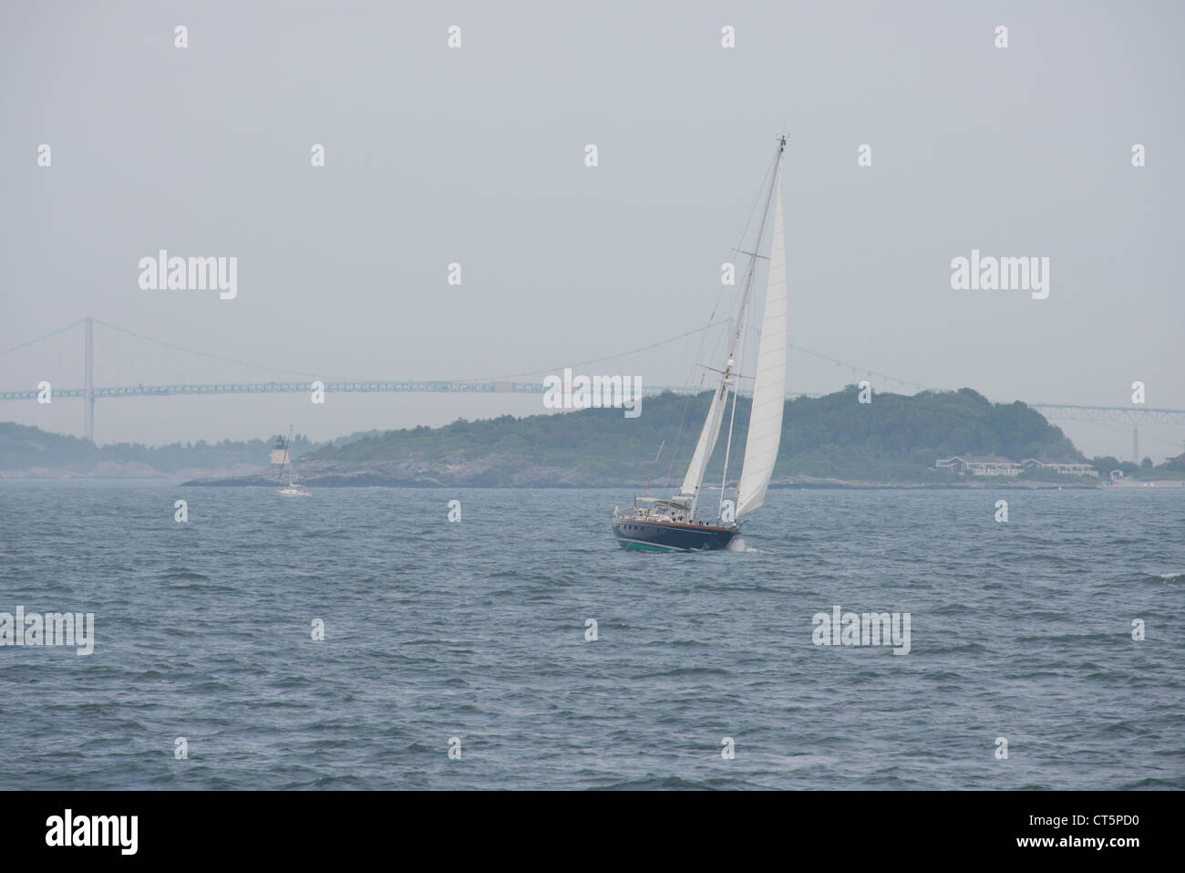 Rhode Island, Newport. Boating in Narragansett Bay Stock Photo Alamy