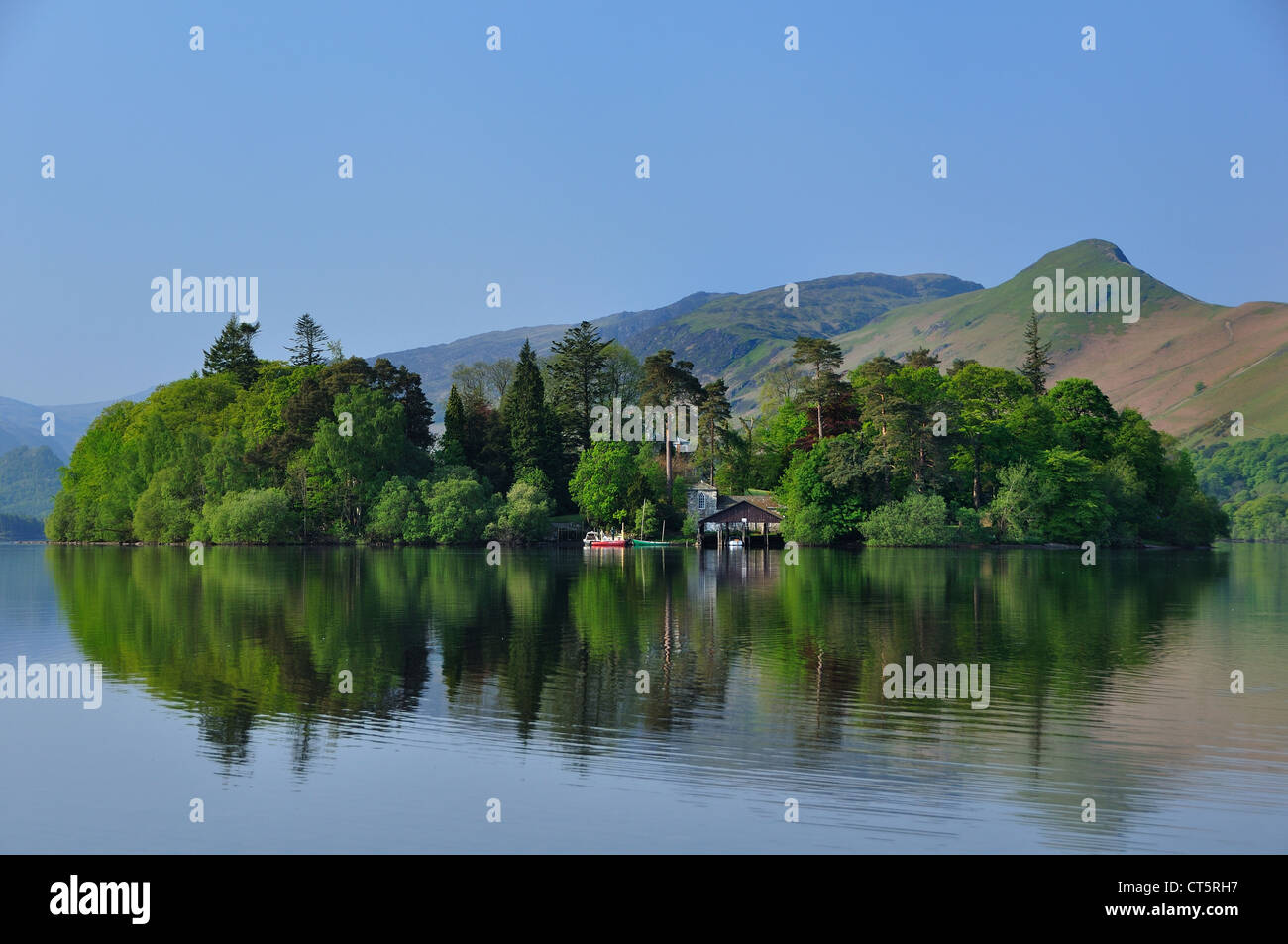 Lake District Derwent Isle Early Morning Stock Photo