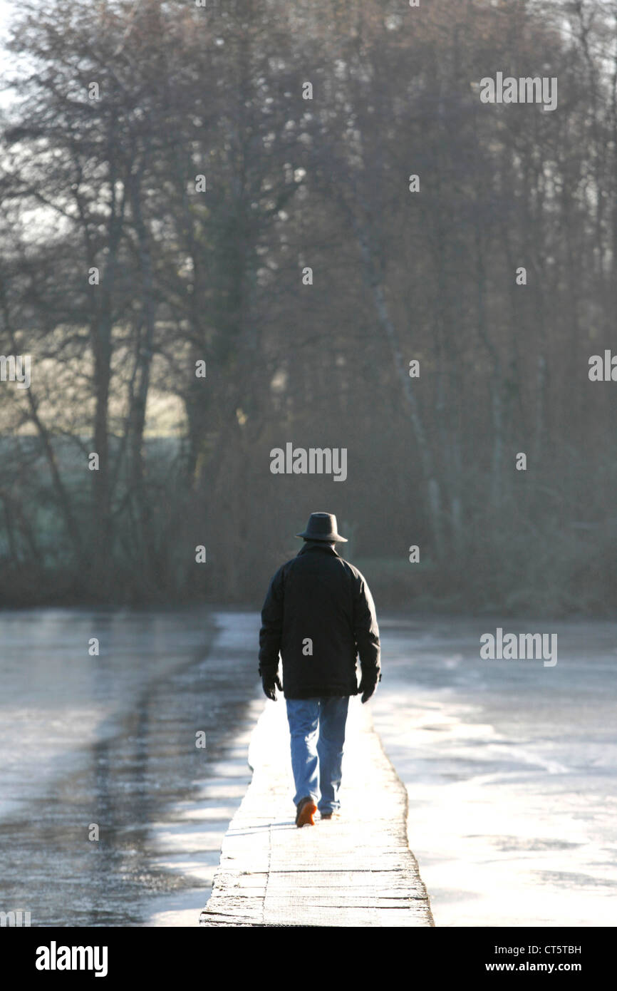 FROZEN LAKE Stock Photo