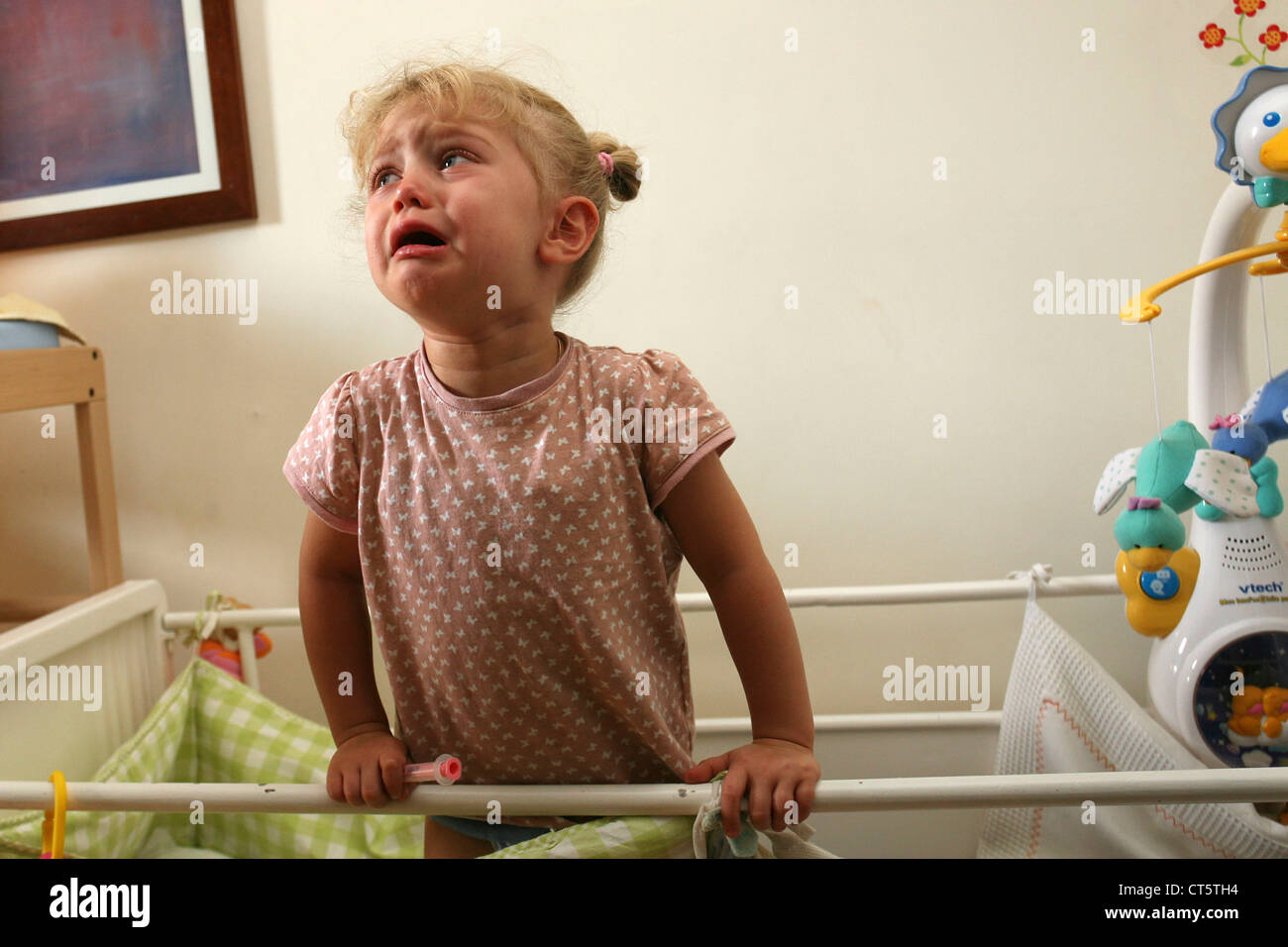 1-3 YEARS OLD BABY CRYING Stock Photo