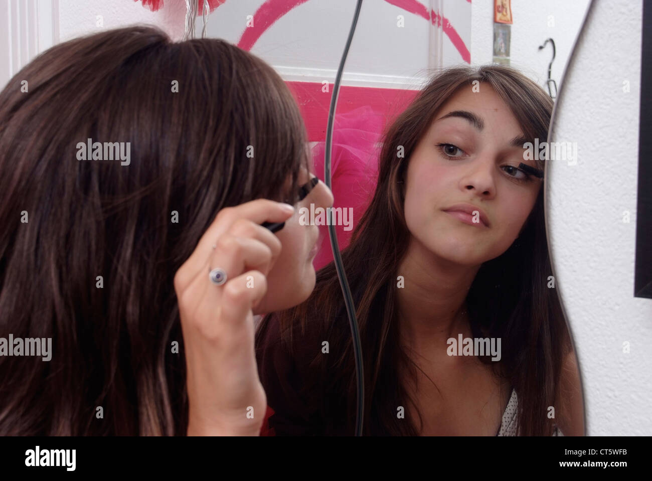 Teens Putting On Makeup High Resolution Stock Photography and Images ...