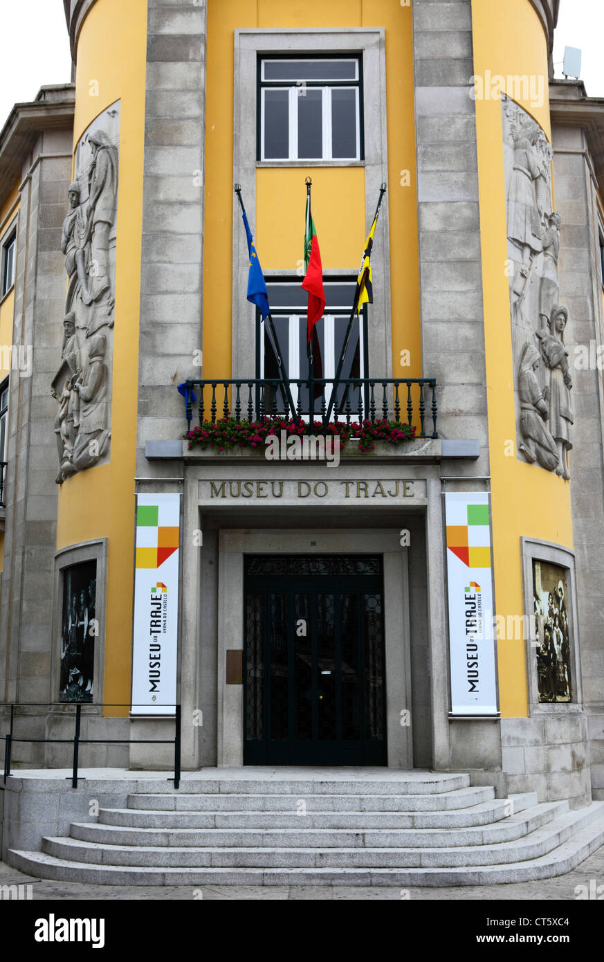 Entrance to Traditional Clothes Museum / Museu do Traje , Praca da Republica , Viana do Castelo , northern Portugal Stock Photo