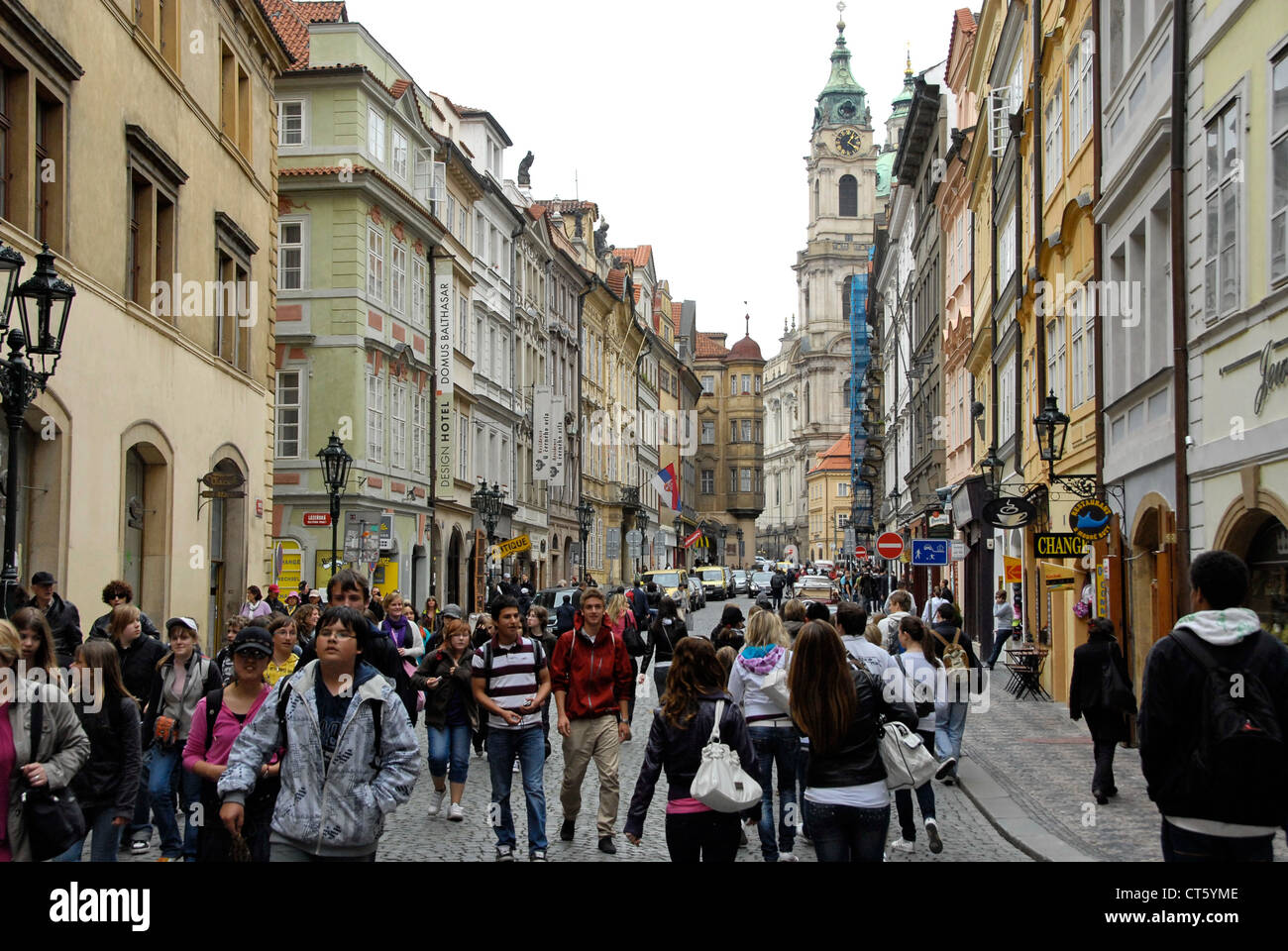 Shopping street in Prague, Czech Republic Stock Photo Alamy