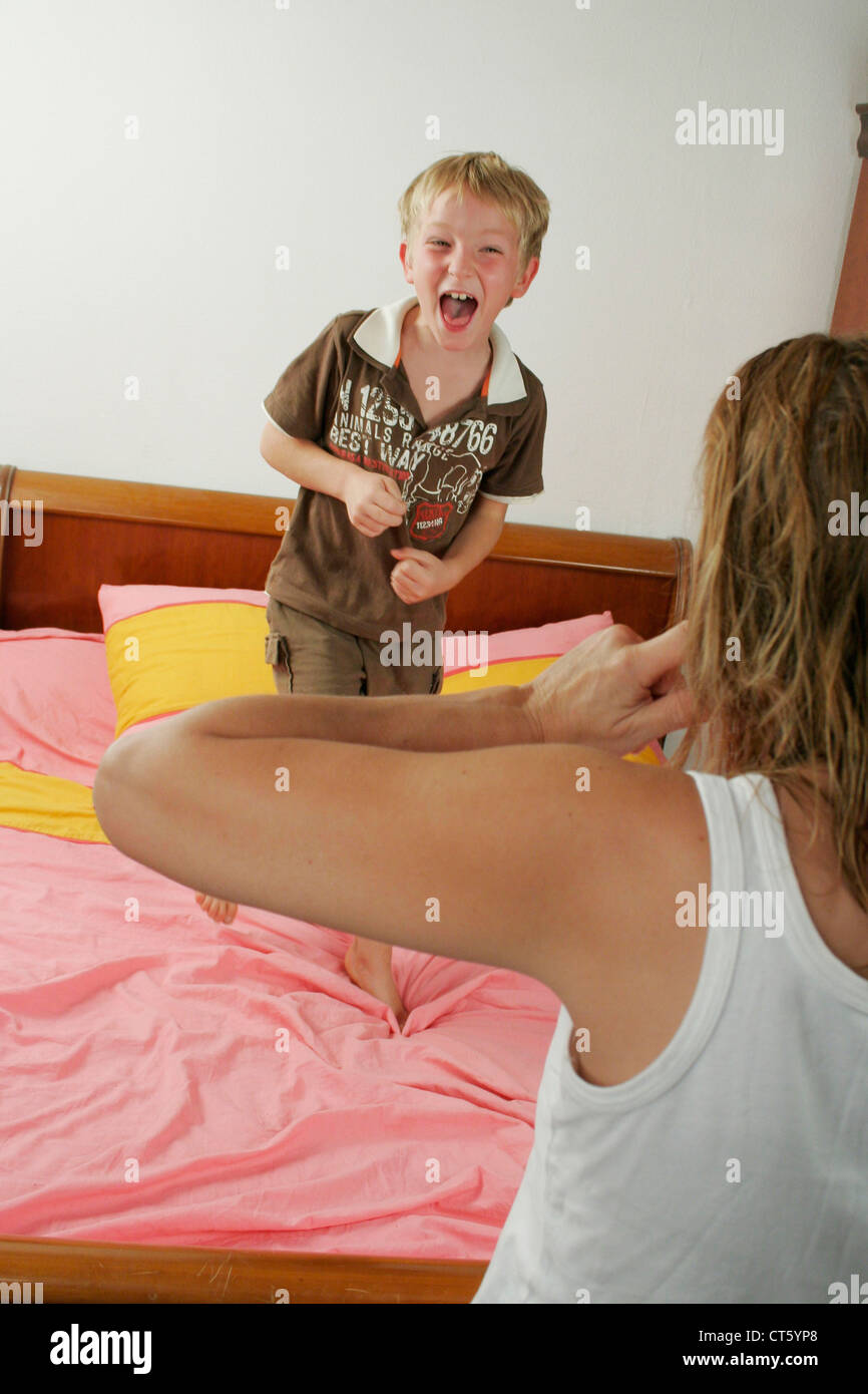 HYPERACTIVE CHILD Stock Photo