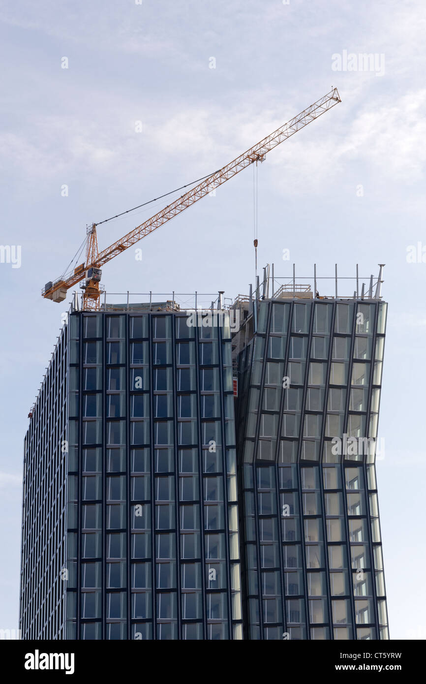 Hamburg's 'Tanzende Türme' (Dancing Towers) under construction on September 28, 2012, in Hamburg, Germany. Stock Photo