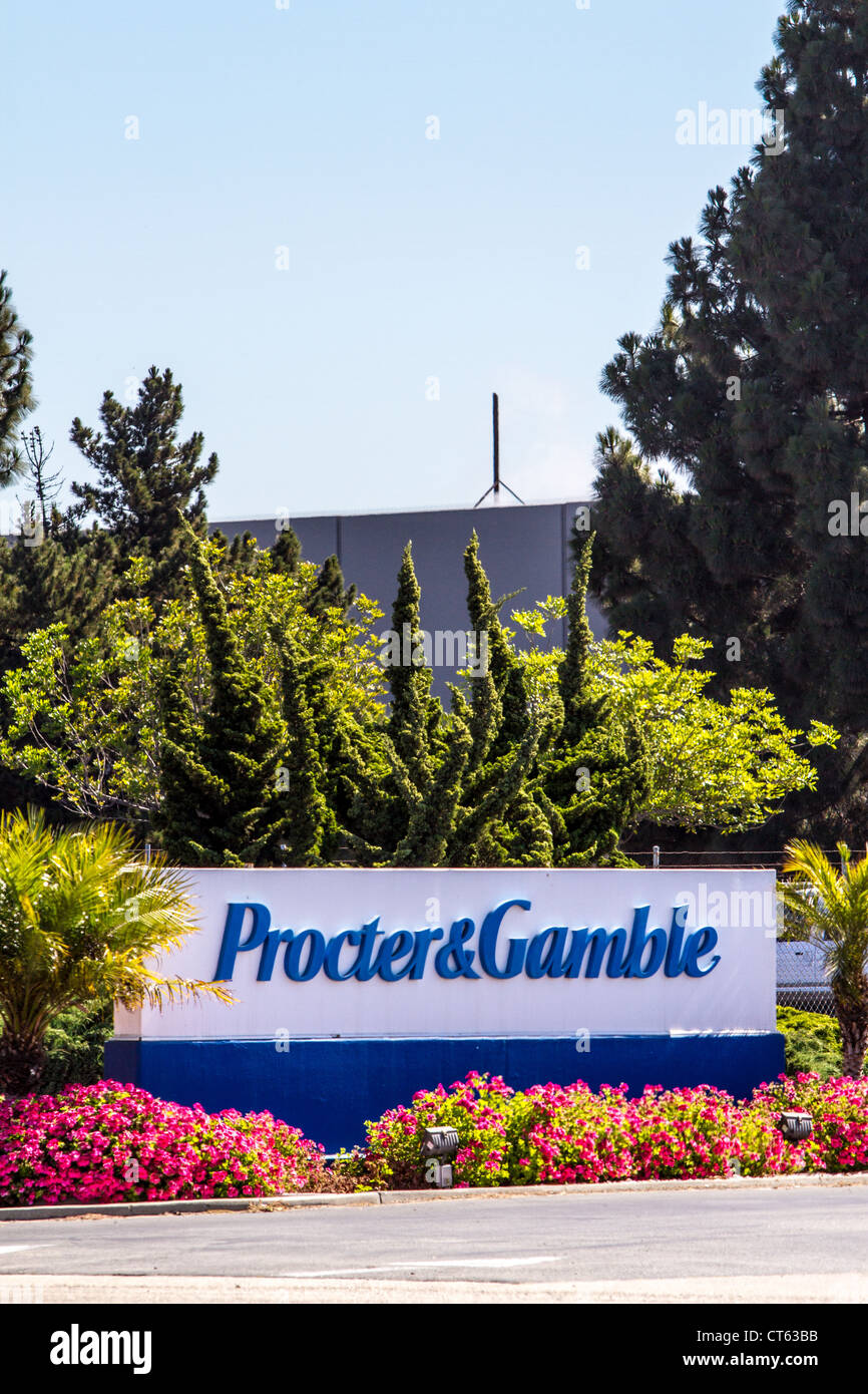Proctor and Gamble sign at a plant in Oxnard California Stock Photo