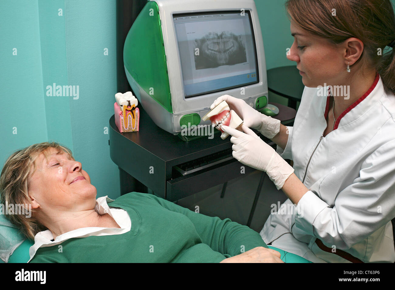 ELDERLY PERSON, ORTHODONTICS Stock Photo Alamy
