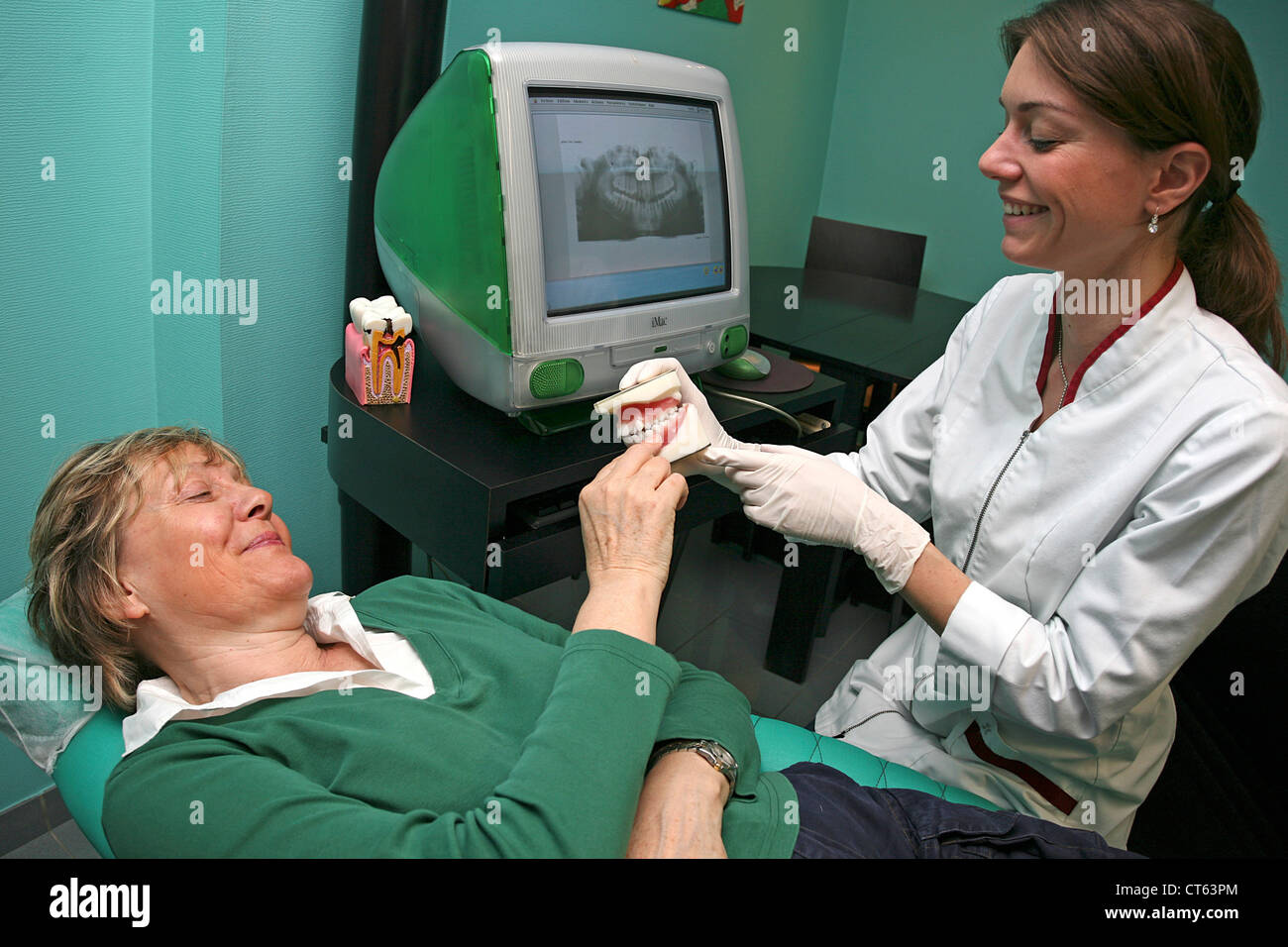ELDERLY PERSON, ORTHODONTICS Stock Photo Alamy