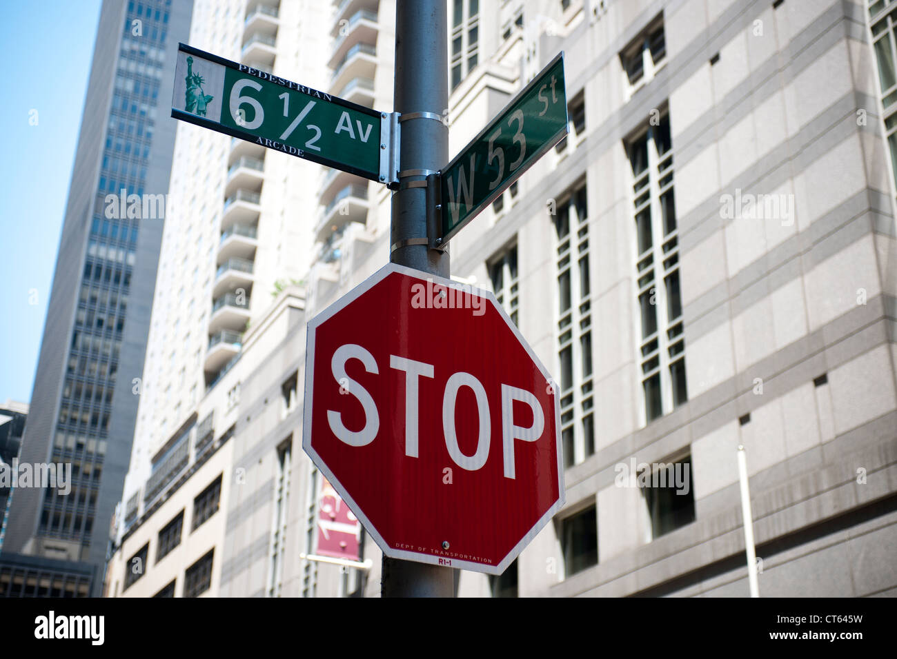 Six and one-half Avenue is seen in Midtown Manhattan in New York Stock Photo