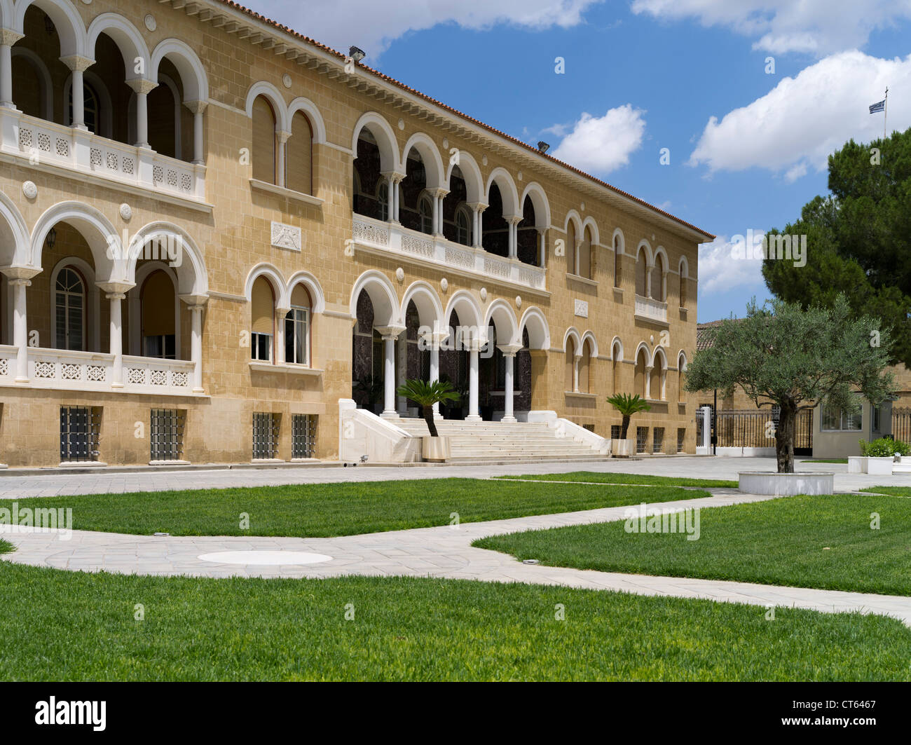 dh Old town South NICOSIA CYPRUS Archbishops Palace Lefkosia Stock Photo