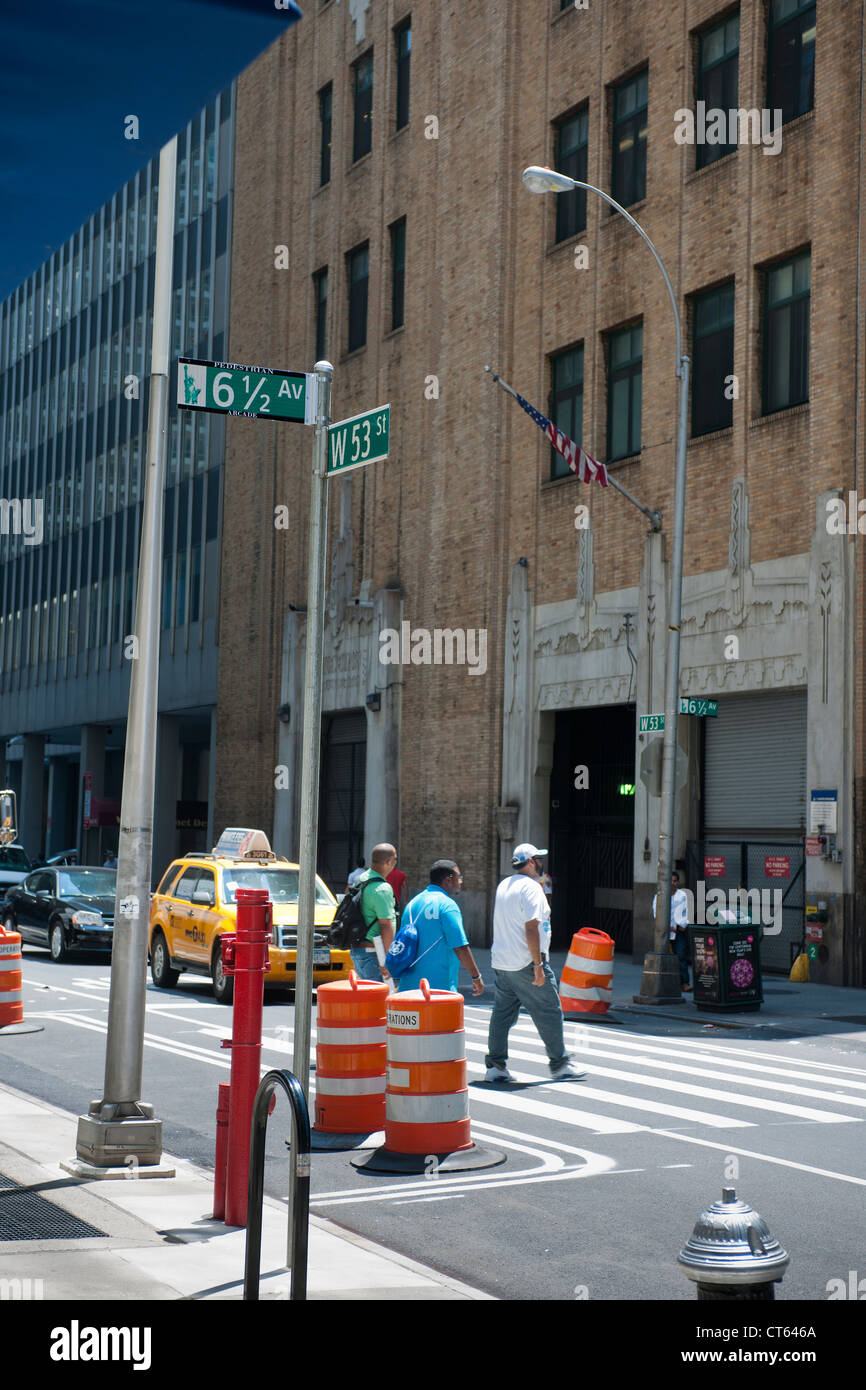 Six and one-half Avenue is seen in Midtown Manhattan in New York Stock Photo