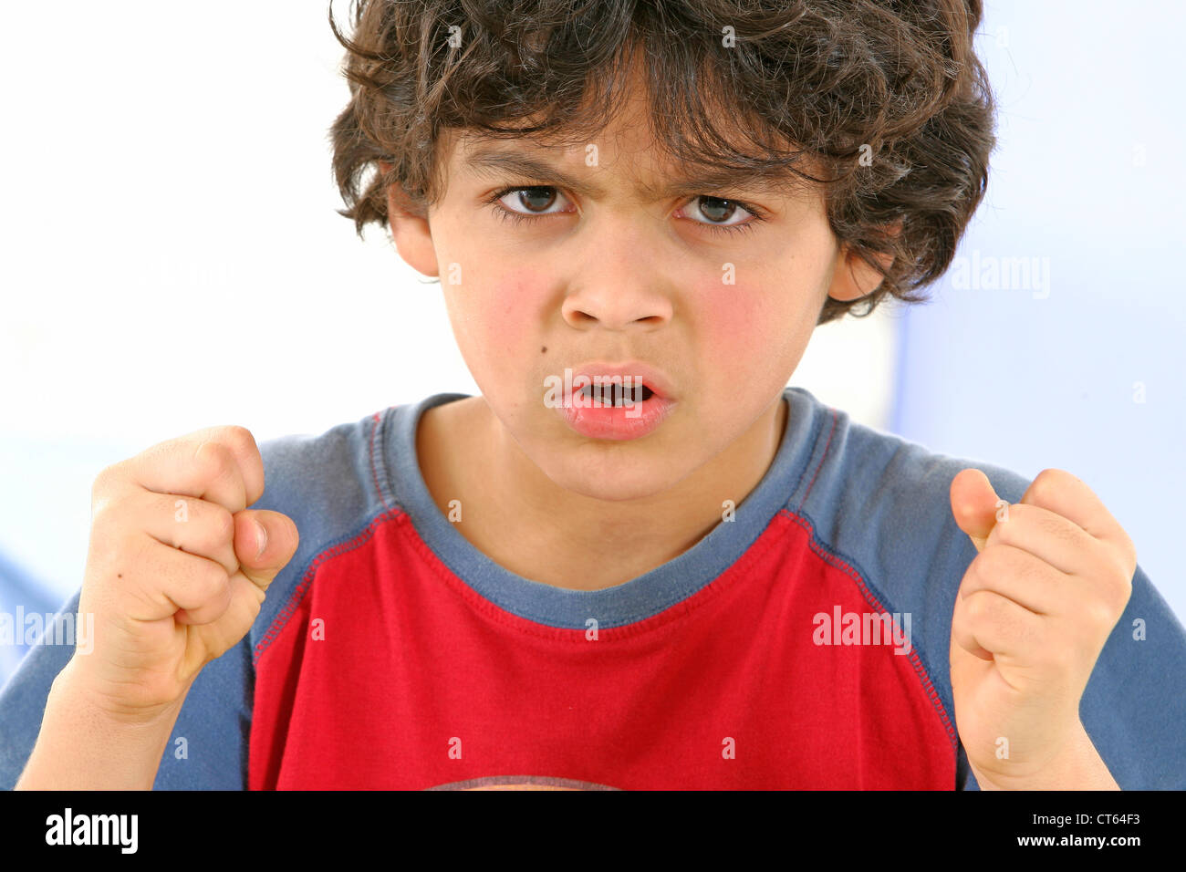 ANGRY CHILD Stock Photo