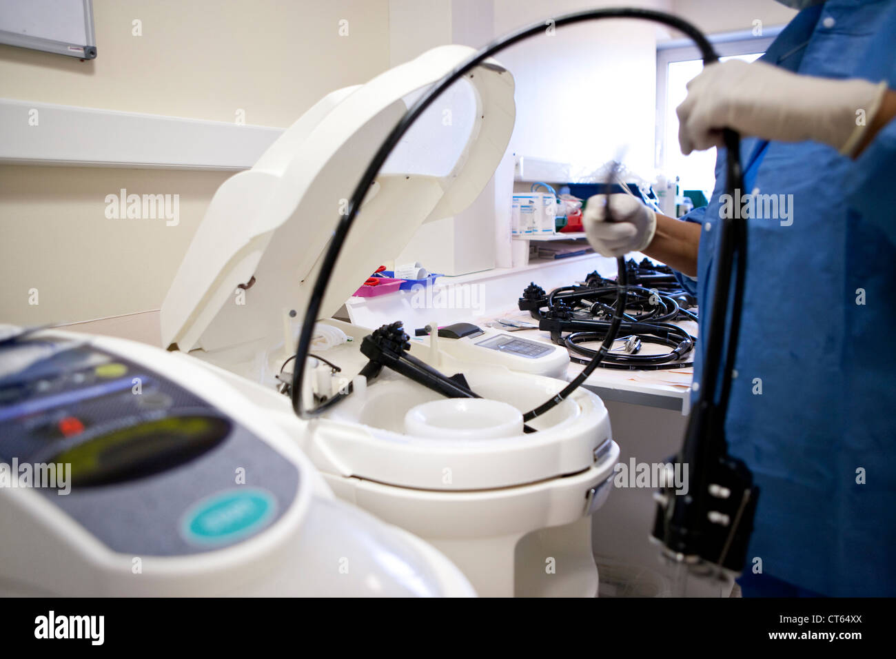 CLEANING OF MATERIAL EQUIPMENT Stock Photo Alamy