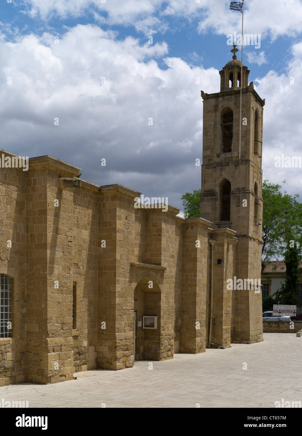 dh Old town South NICOSIA CYPRUS Agios Ioannis St John cathedral building belfry bell tower saint johns church Stock Photo