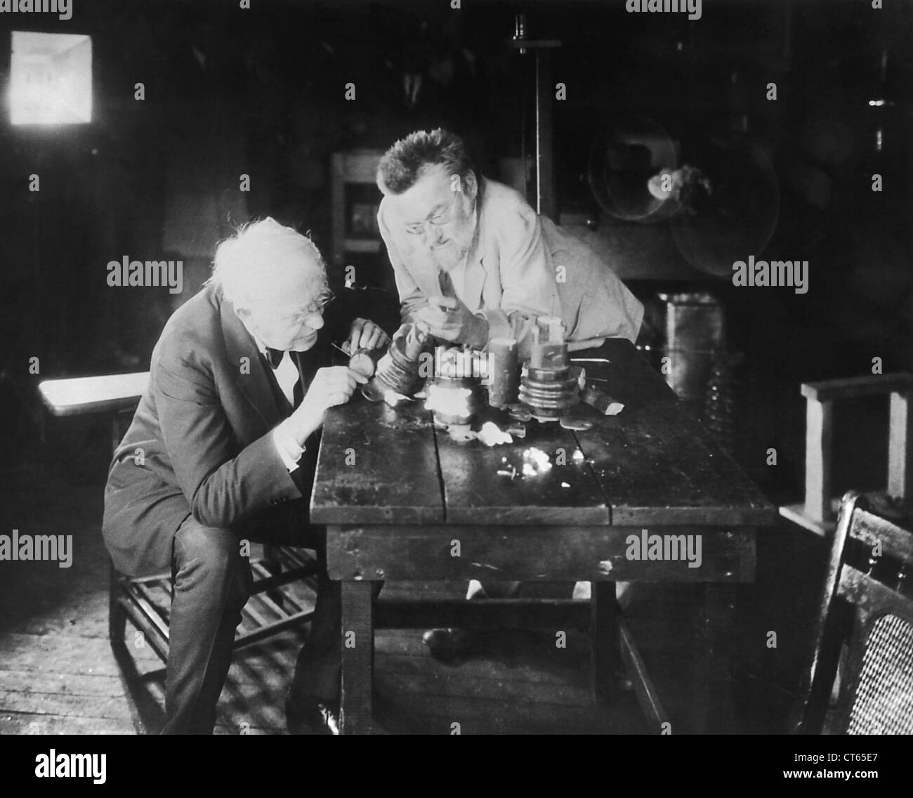 Thomas Edison and Dr Chas Steinmetz Stock Photo