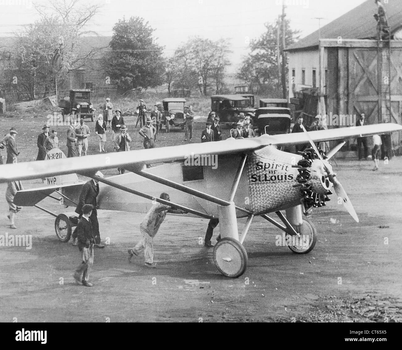 Charles Lindbergh's Spirit of St Louis, Long Island, New York Stock