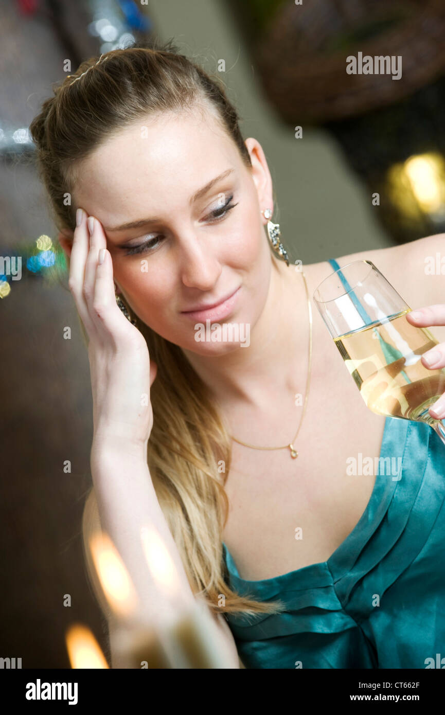 Mature woman drunk at christmas hi-res stock photography and images - Alamy