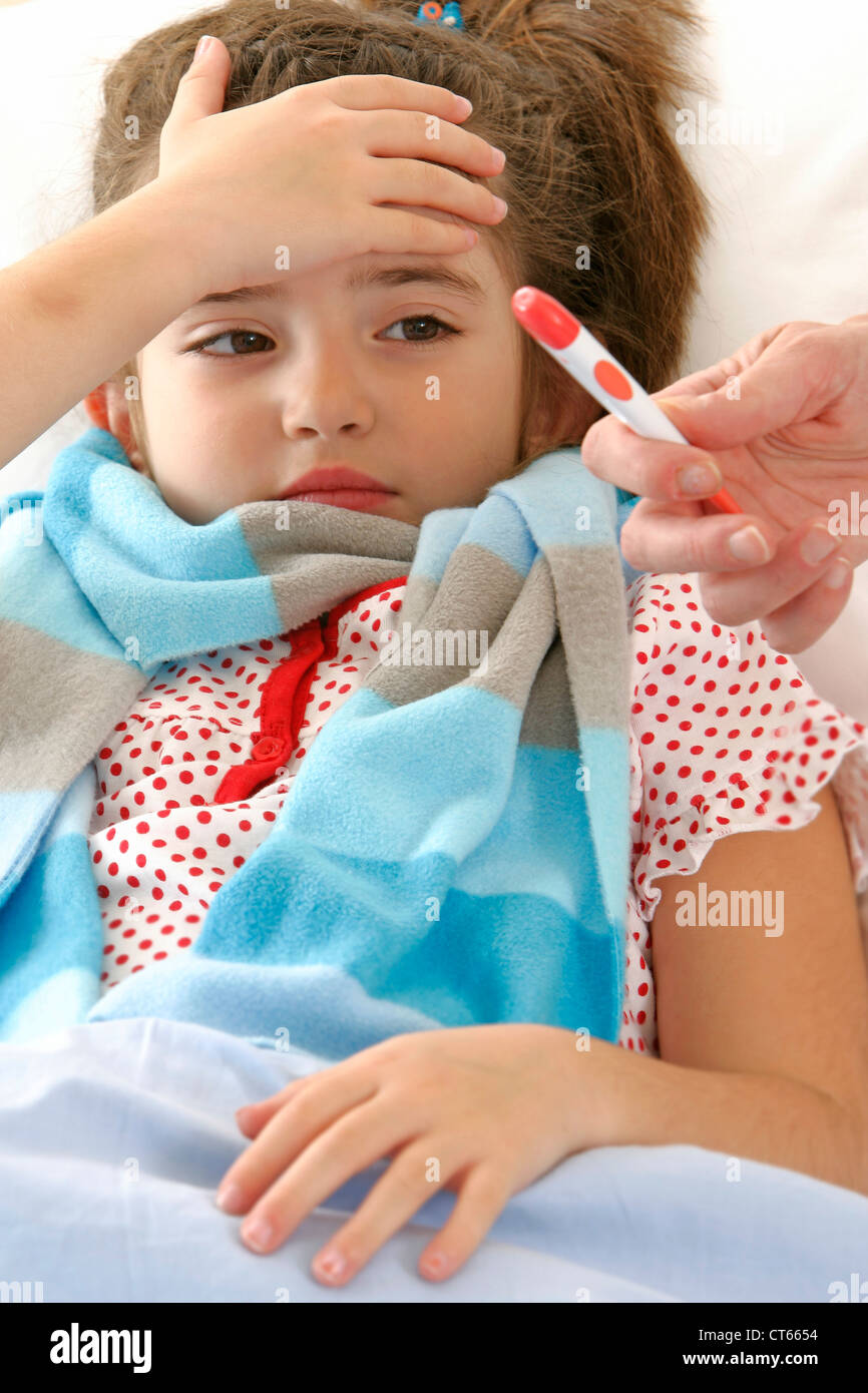 FEVER IN A CHILD Stock Photo