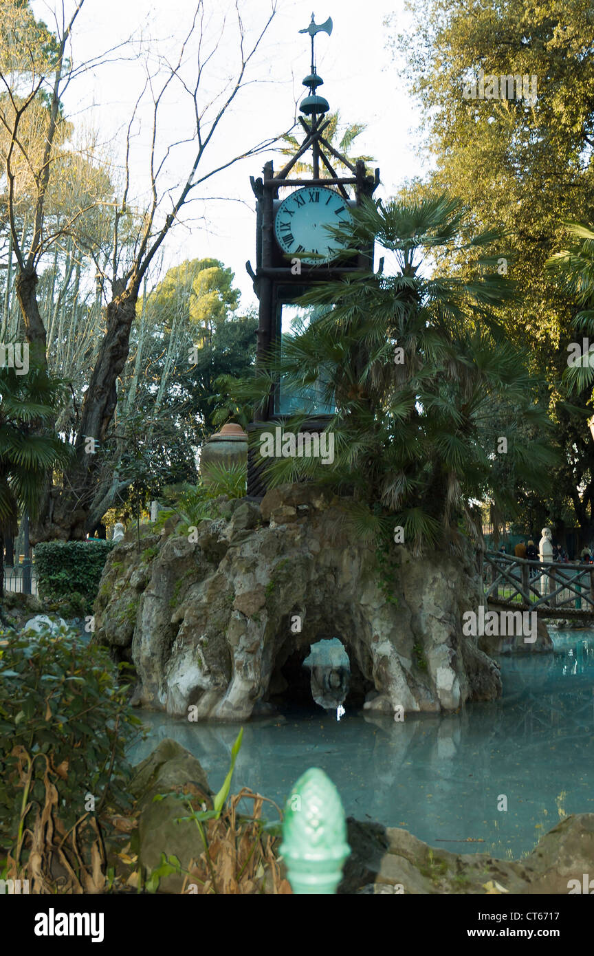 Hydrochronometer or Water clock in the beautiful Villa Park